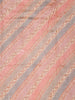 Light Peach Tussar Silk Saree with Stripes on the body and Without Border - Diadem