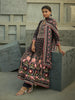 Black Floral Printed Synthetic Salwar Suit - Diadem