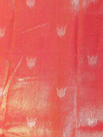 Red Semi Banarasi Saree with Zari Butta on the Body with Designed Border - Diadem