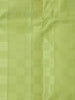 Light Green Pure Kanchipuram Bridal Silk Saree with Checked Design on the Body with Designed Border - Diadem