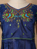 Green with Navy Blue Silk Pattu Pavadai Adorned with Embroidery and Zariwork - Diadem