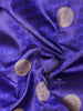 Royal Blue Pure Kanchipuram Bridal Silk Saree with Chakram Motif on the Body with Zari Border - Diadem