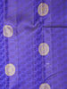 Royal Blue Pure Kanchipuram Bridal Silk Saree with Chakram Motif on the Body with Zari Border - Diadem