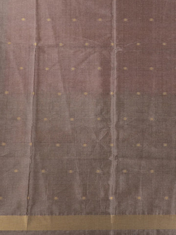 Grey Semi Tussar Silk Zari Butti Designed Saree - Diadem