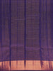 Dark Purple Butta And Peacock Motifs Pure Kanchipuram Silk Saree - Diadem