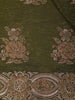 Olive Green Floral Embroidery Chiffon Silk Saree