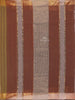 Brown Cotton Saree with Jute Design on the Body without Border - Diadem