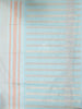 Teal Blue Semi Tussar Silk Saree with Stripes Design on the Body and without Border - Diadem