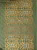 Green Semi Tussar Silk Saree with Plant Design on the Body and without Border - Diadem