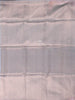 Light Blue Semi Tussar Silk Saree with Stripes and Floral Design and without Border - Diadem