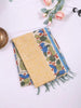 Sandal Semi Tussar Silk Saree with Floral Design on the Body without Border - Diadem