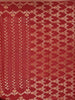 Red Semi Tussar Silk Saree with Flower Design on the Body and without Border - Diadem