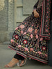 Black Floral Printed Synthetic Salwar Suit - Diadem
