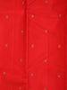 Red Pure Kanchipuram Bridal Silk Saree with Zari Butta on the Body with Contrast Border - Diadem