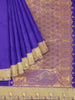 Royal Blue Pure Kanchipuram Bridal Silk Saree with Plain body and Dense Zari Border