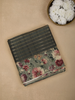 Dark Grey Semi Tussar Silk Striped And Floral Prints Saree - Diadem