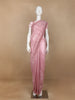 Pink Floral Designed Tissue Organza Saree