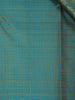 Aqua Blue Paisley And Floral Motif Pure Kanchipuram Silk Saree - Diadem