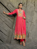 Queen Pink Floral Printed Synthetic Salwar Suit