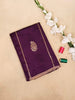 Violet Banarasi Saree with Plant Motif and Stripes on the Body and Zari Border - Diadem