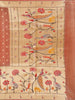 Peach Banarasi Saree with Zari Butta on the Body with Designed Border