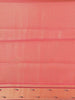 Peach Banarasi Saree with Zari Butta on the Body with Designed Border