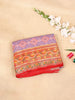 Purple Banarasi Saree with Fancy Designs on the Body with Contrast Border