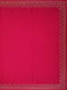 Dark Pink Solid Satin Fancy Saree with Designed Border