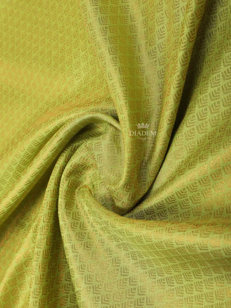 Light Green Semi Silk Saree with Floral Design on the Border and with Green Pallu - Diadem