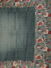 Green Semi Tussar Silk Striped And Floral Prints Saree - Diadem