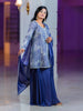 Purple Floral Design Crepe Salwar Palazzo Suit - Diadem