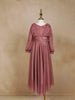 Rose Ebony Shimmer Full Sleeve Gown - Diadem