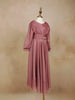 Rose Ebony Shimmer Full Sleeve Gown - Diadem