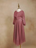 Rose Ebony Shimmer Full Sleeve Gown - Diadem