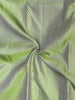 Green Pure Kanchipuram Bridal Silk Saree with Leaf Jacquard Design on the Body with Contrast Border - Diadem