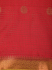 Red Checked Mysore Silk Saree With Mustard Zari Border And Butta Motifs