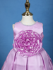 Lavender Oversized Floral Satin Kids Gown