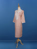 Peach Floral Designed Cotton Kurti - Diadem