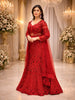 Maroon Heavy Sequins and Beads Embroidered Design Net Mermaid Lehenga With Dupatta