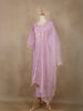 Lavender Floral Embroidered Silk Cotton Salwar Suit
