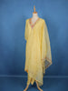 Yellow Floral Embroidered Silk Cotton Salwar Suit