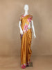 Mustard Yellow Floral Prints Designed Semi Tussar Silk Saree - Diadem