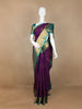 Dark Purple Floral Motifs Art Silk Saree