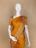 Yellow Floral Designed Satin Fancy Saree