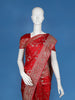 Red Floral Designed Bridal Banarasi Silk Saree