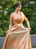 Light Orange Banarasi Silk Mirror Work Bridesmaids Lehenga