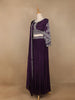 Purple Floral Embroidered Crepe Bridesmaids Lehenga - Diadem