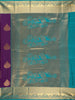 Dark Purple Floral Motifs Art Silk Saree