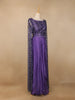 Purple Net Embroidered Designed Indowestern Lehenga