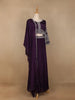 Purple Floral Embroidered Crepe Bridesmaids Lehenga - Diadem
